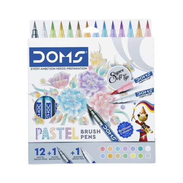DOMS Pastel Brush Pens - 13+1 Shades