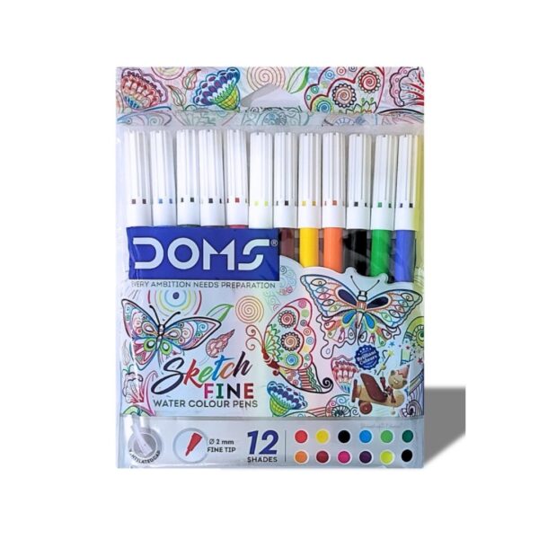 DOMS Sketch Pens - 12 Shades, Fine