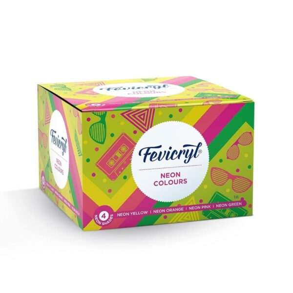 Fevicryl Neon Acrylic Colours - 4 Shades