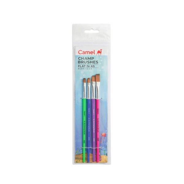 Camel Champ Flat Brushes – Set of 04