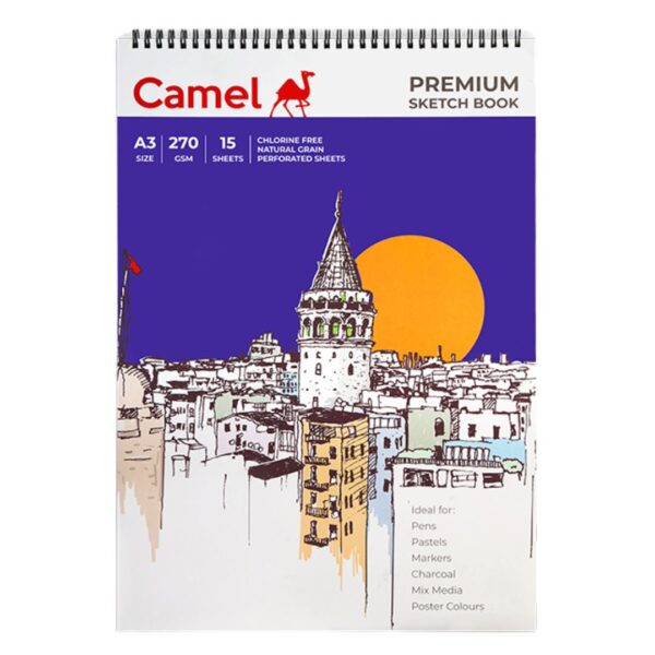 Camel Premium Sketch Book – A3, 15 Sheets