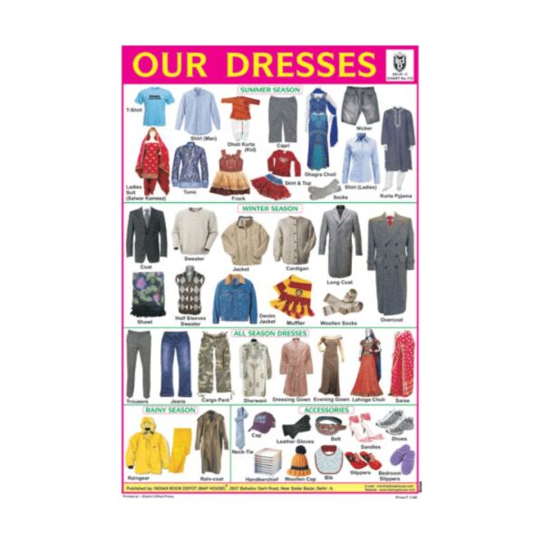 Our Dresses – Cut & Paste Educational Chart Paper