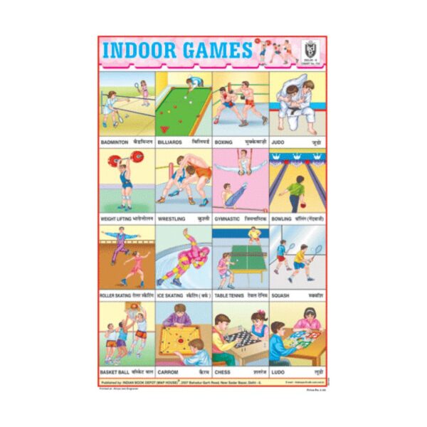 Indoor Games – Cut & Paste Educational Chart Paper