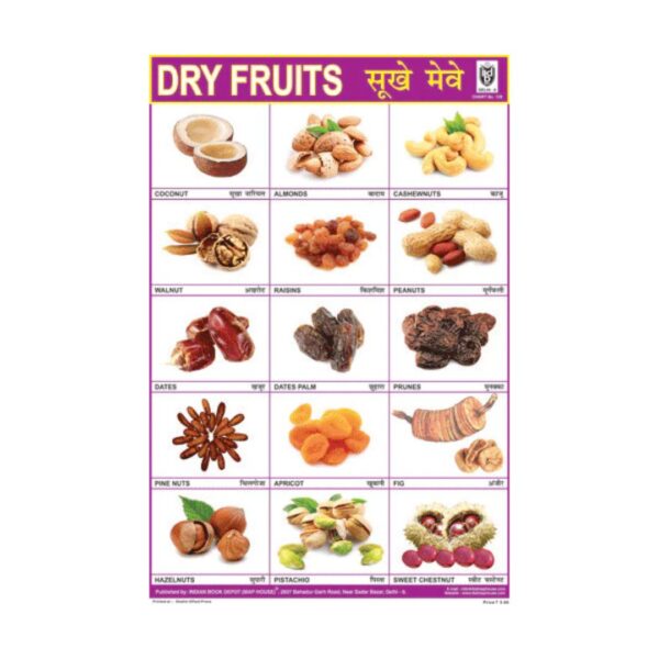 Dry Fruits – Cut & Paste Educational Chart Paper