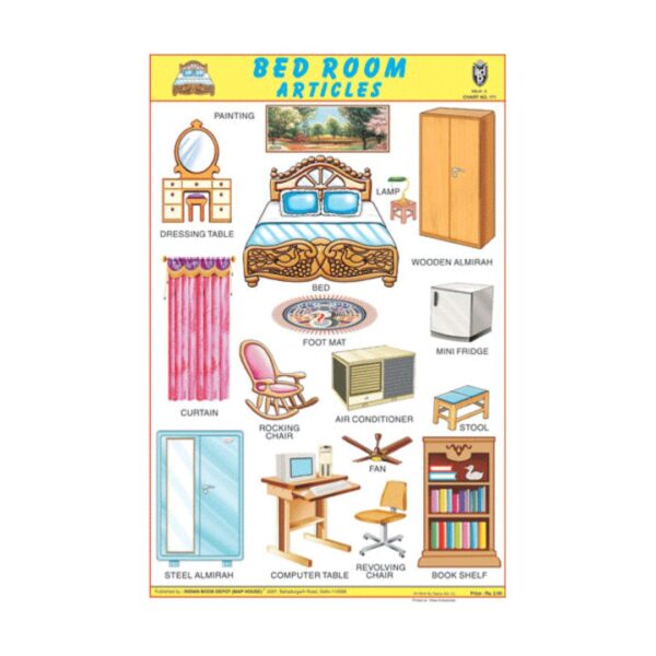 Bed Room Articles – Cut & Paste Educational Chart Paper