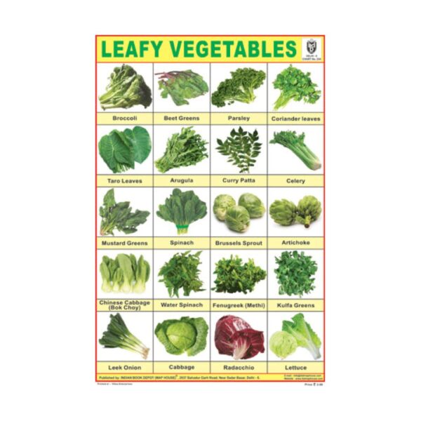 Leafy Vegetables – Cut & Paste Educational Chart Paper