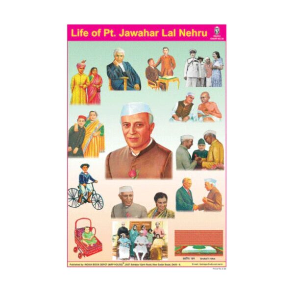 Life Of Pt. Jawahar Lal Nehru – Cut & Paste Educational Chart Paper