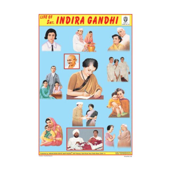 Life Of Smt. Indira Gandhi  – Cut & Paste Educational Chart Paper