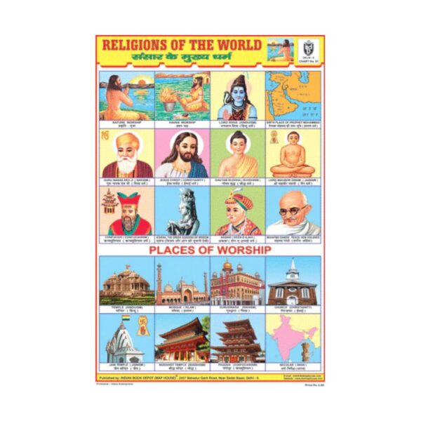 Religions of the World – Cut & Paste Educational Chart Paper