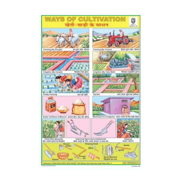 Ways Of Cultivation – Cut & Paste Educational Chart Paper