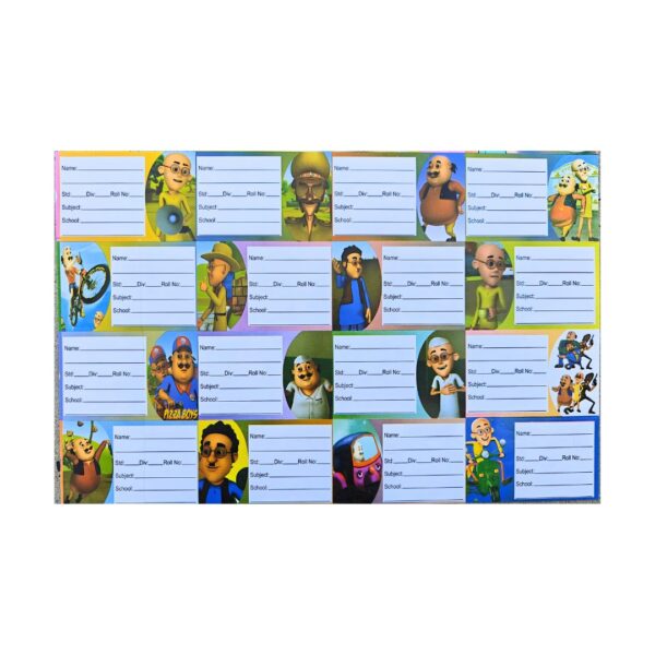 Motu-Patlu Notebook Name Stickers – 1 Sheet
