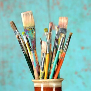 Artist Painting Brushes
