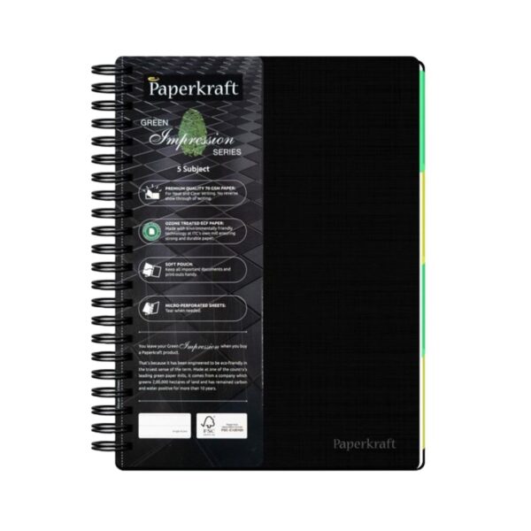 Paperkraft Green Impression 5 Subjects – 300 Pages, Single Line