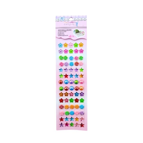 Assorted Multicoloured Self-Adhesive Stones