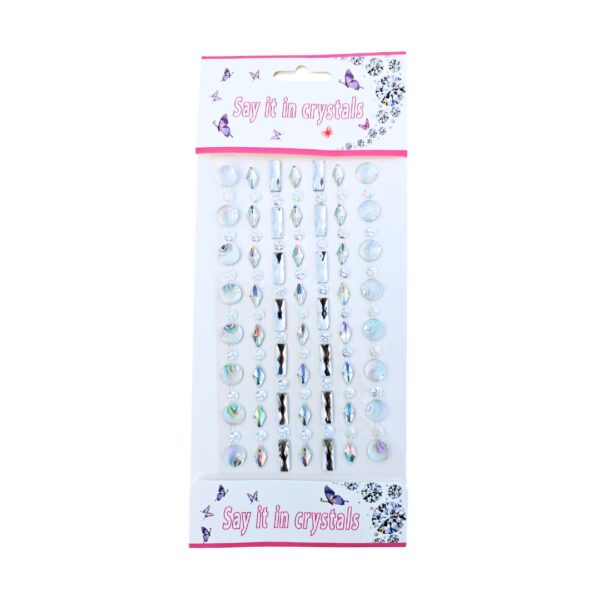 Assorted Self-Adhesive Stones for Project – White Theme