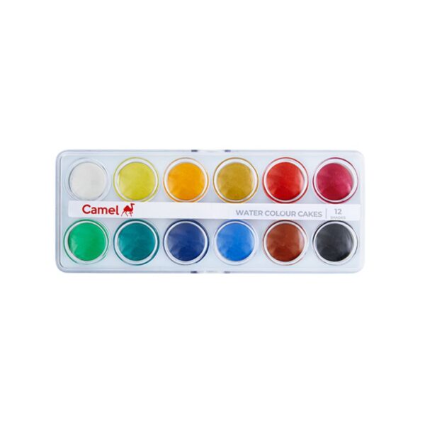 Camel Water Colour Cakes – 12 Shades with Lens-Type Lid