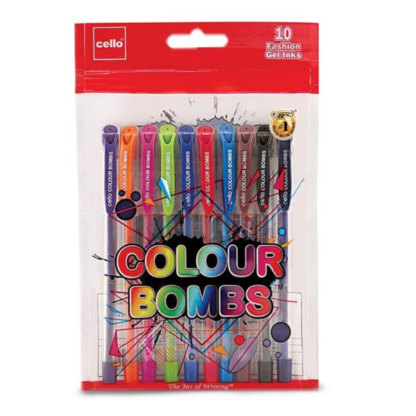 Cello Colour Bombs Gel Pens - 10 Shades