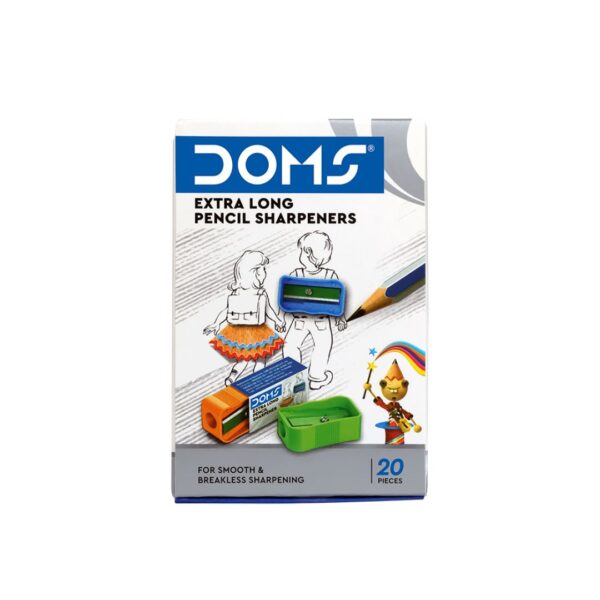 DOMS Extra Long Point Sharpener Box – 20 Pieces