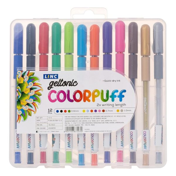 Linc Geltonic Colorpuff Pens - 12 Shades