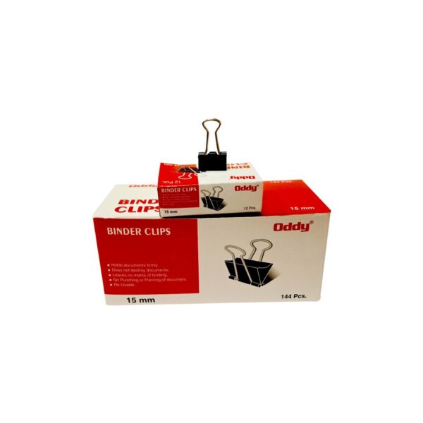 Oddy Binder Clips - 15mm, 12 Pcs Pack