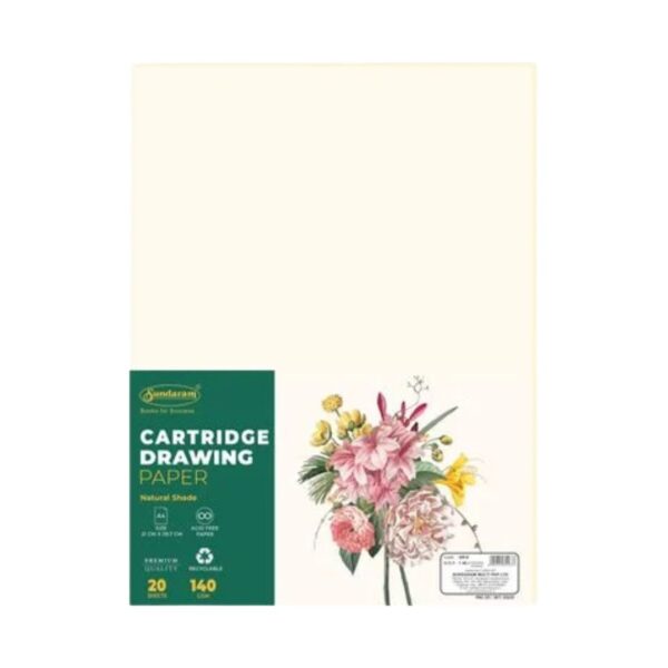Sundaram A4 Cartridge Drawing Paper - 20 Sheets, 140 GSM