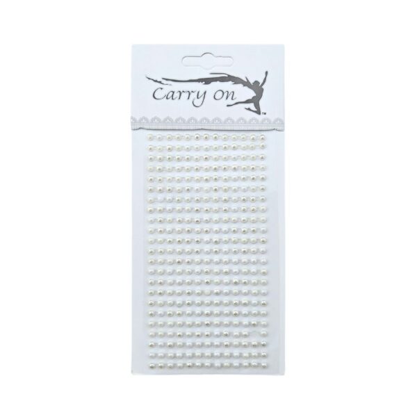 White Self-Adhesive Stones - Round 3mm