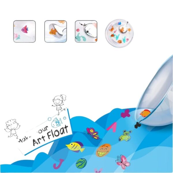 A floating artwork created with Flair Creative Floating Markers.