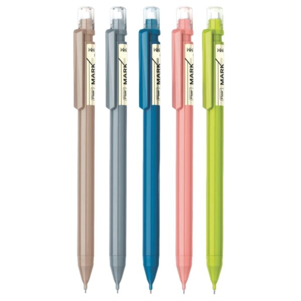 Flair Mark Mechanical Pencil - 0.5mm in an attractive body colour, highlighting the eraser.