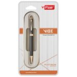 Flair Vibe Metal Ball Pen showcasing its black gloss finish and sleek design.