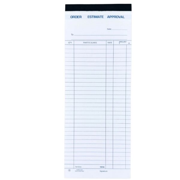 A Neelgagan Estimate Pad (Big) open on a construction site blueprint.