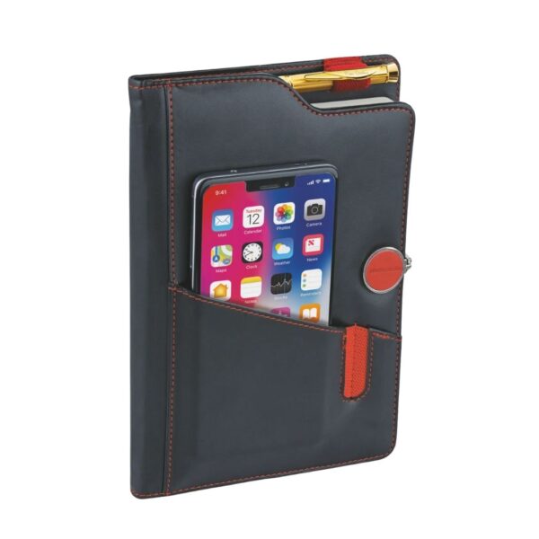 The Pierre Cardin Mobilio Set with notebook and mobile pocket.