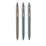 Multiple Zoox X7 Gel Pens in assorted body colors arranged neatly.