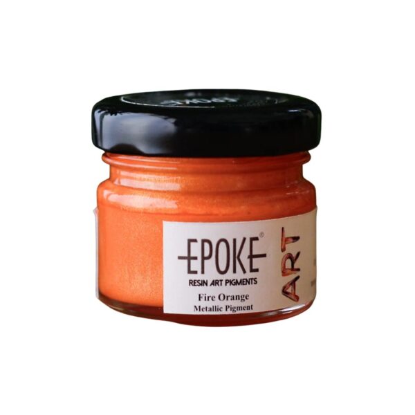 Epoke Fire Orange Metallic Pigment Paste 20gm container.