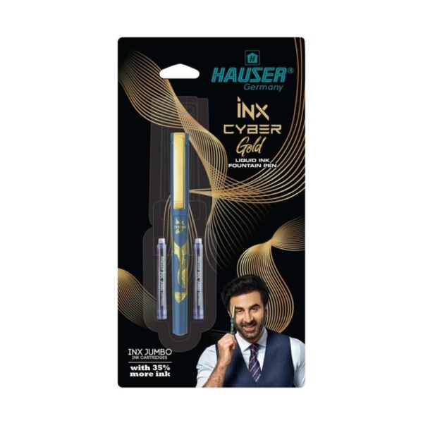Hauser INX Cyber Gold Fountain Pen in its packaging.