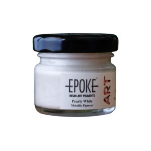 Epoke Pearly White Metallic Pigment Paste 20gm container.