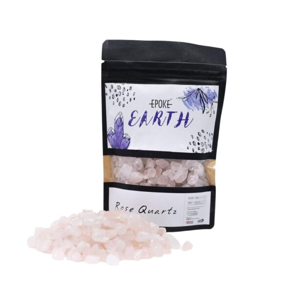 A pile of EPOKE EARTH Rose Quartz Crystals - 250gm.
